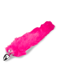 Laden Sie das Bild in den Galerie-Viewer, Pinker Foxtail-Plug mit Kunstfell
