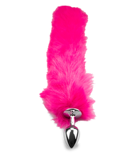 Laden Sie das Bild in den Galerie-Viewer, Pinker Foxtail-Plug mit Kunstfell
