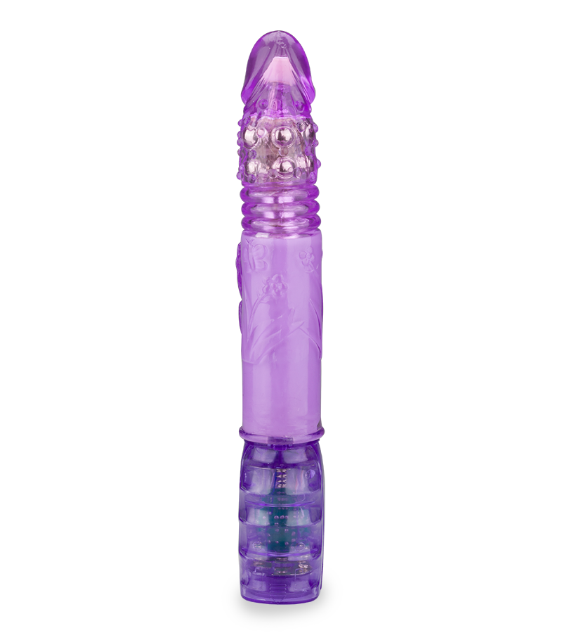 Pinker XL-Rabbit-Vibrator Butterfly mit Stoßfunktion