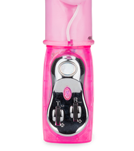 Laden Sie das Bild in den Galerie-Viewer, Pinker XL-Rabbit-Vibrator Butterfly mit Stoßfunktion