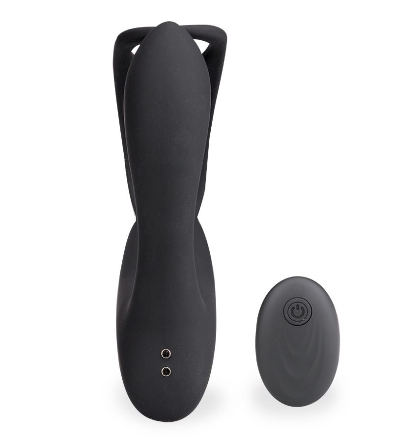 Prostata-Massagegerät mit Vibration und Doppel-Cockring Pro P