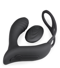 Laden Sie das Bild in den Galerie-Viewer, Prostata-Massagegerät mit Vibration und Doppel-Cockring Pro P