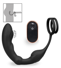 Laden Sie das Bild in den Galerie-Viewer, Prostata-Stimulator mit Vibration und Cockring Hedonism