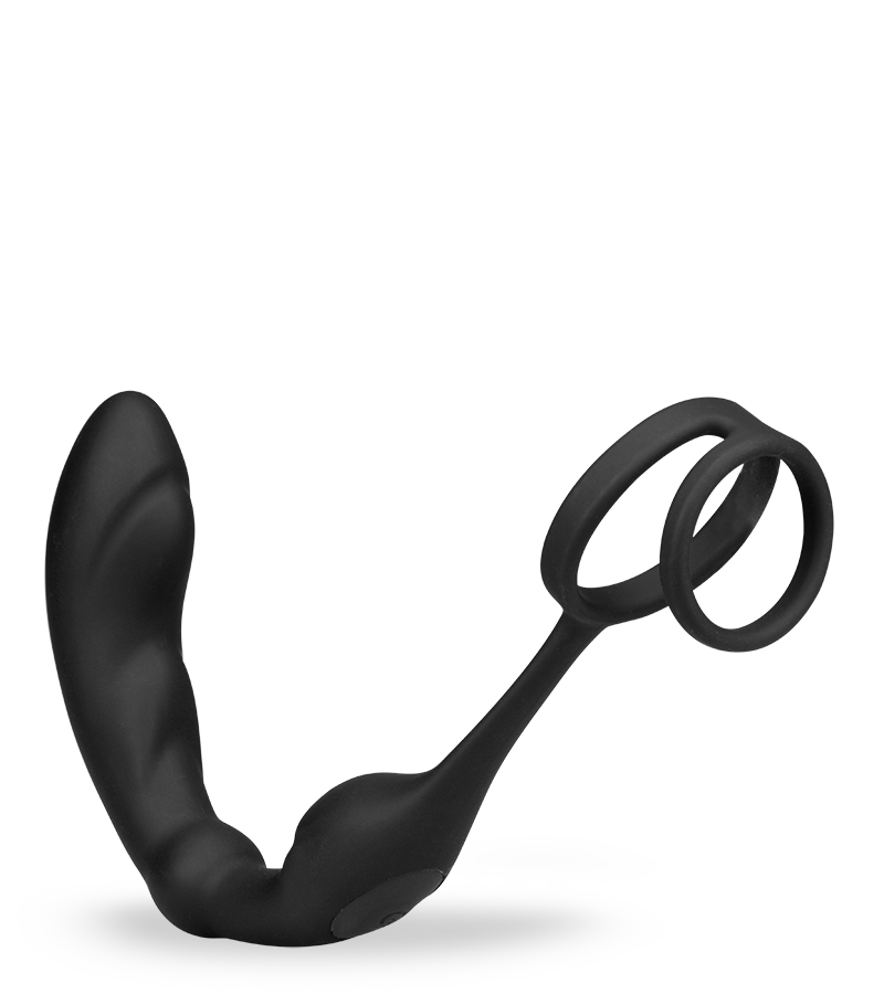 Prostata-Stimulator mit Vibration und Cockring Hedonism