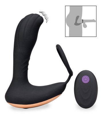 Prostatavibrator mit Penisring 7 Modi