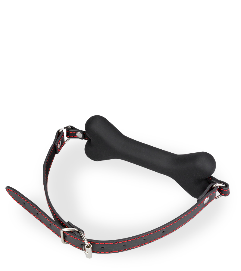 Puppy-Play-Knebel Knochen aus Silikon 12,3 cm