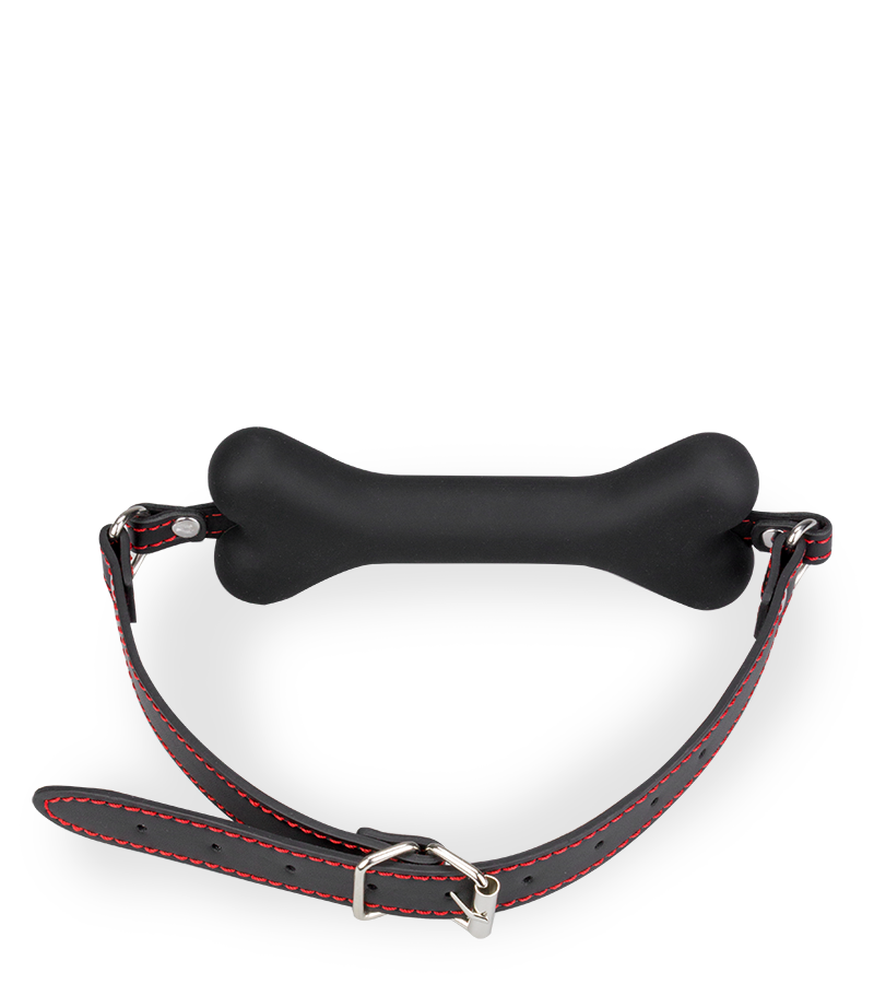 Puppy-Play-Knebel Knochen aus Silikon 12,3 cm