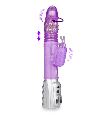 Rabbit-Vibrator Butterfly mit Stoßfunktion