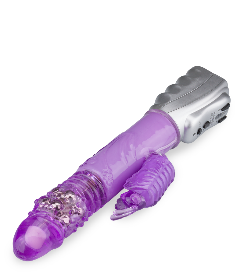 Rabbit-Vibrator Butterfly mit Stoßfunktion