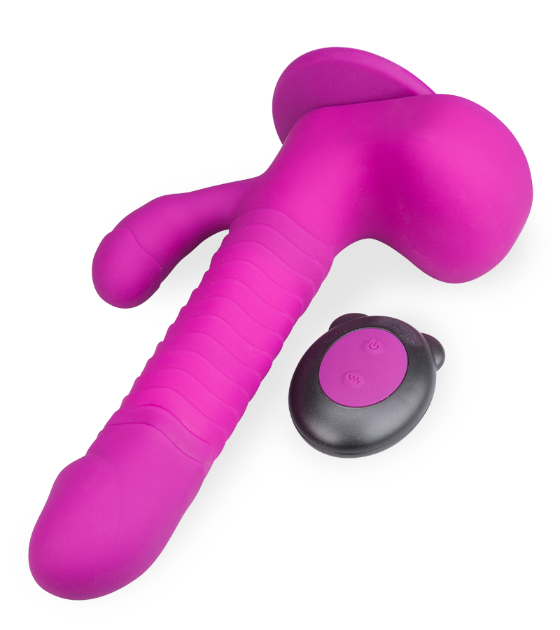 Rabbit-Vibrator mit Saugnapf