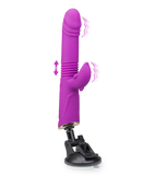 Rabbit-Vibrator mit Stoßfunktion und Saugnapf Flip