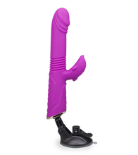 Laden Sie das Bild in den Galerie-Viewer, Rabbit-Vibrator mit Stoßfunktion und Saugnapf Flip