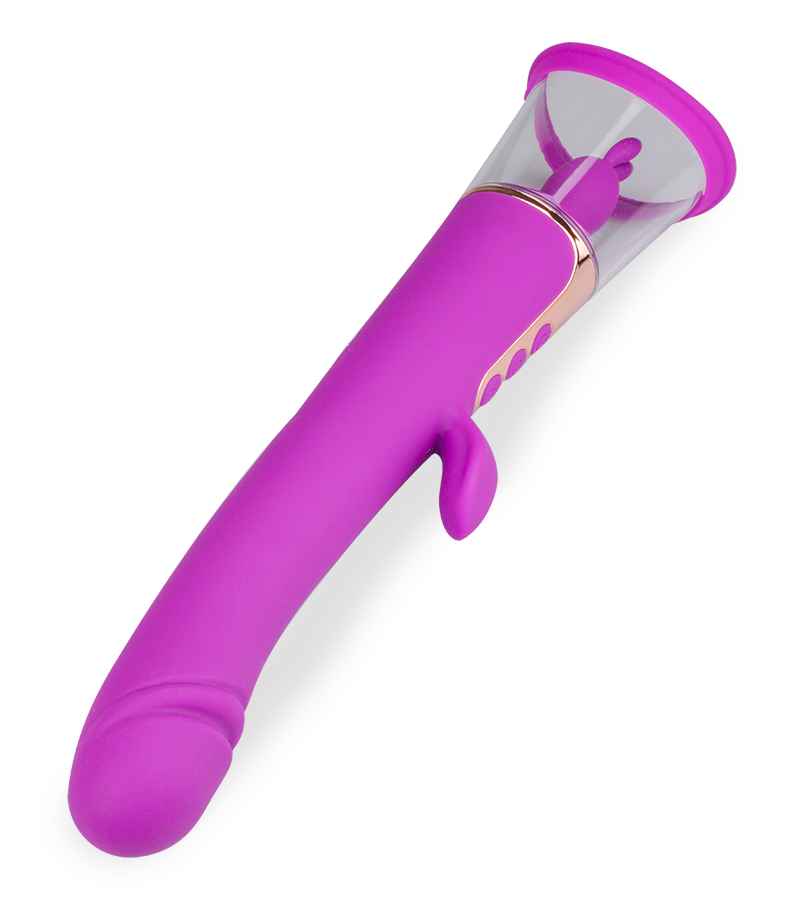 Rabbit-Vibrator mit Vagina-Pumpe Fine