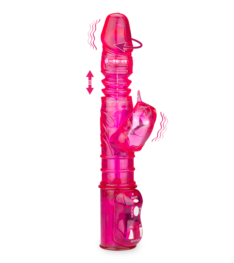 Rabbit-Vibrator Tickles Up &amp; Down