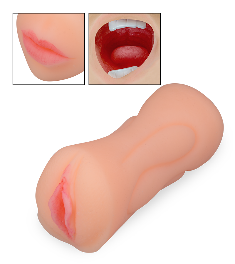 Realistische Taschenmuschi mit Mund und Vagina