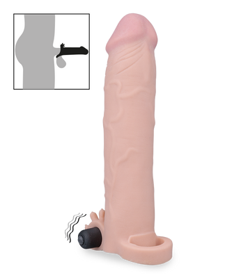 Realistische XL-Penisverlängerung mit Vibro-Bullet