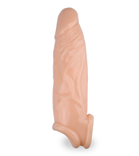 Laden Sie das Bild in den Galerie-Viewer, Realistischer Penis-Extender mit Aderung und Hodenring