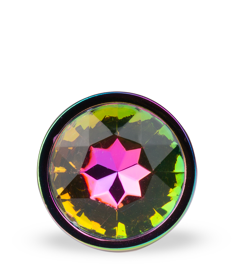 Regenbogenfarbener Rosebud-Analschmuck