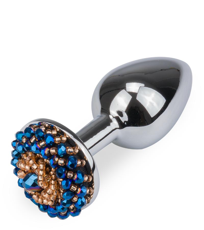Rosebud-Analplug mit Perlen