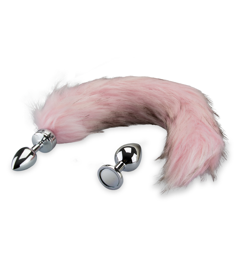 Rosebud-Plug im Doppelpack mit Magnet-Fuchsschwanz