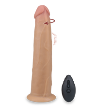 Laden Sie das Bild in den Galerie-Viewer, Saugnapf-Dildo mit Vibration und Rotation Jim 23 cm