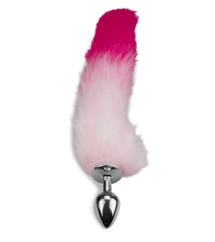 Laden Sie das Bild in den Galerie-Viewer, Schwanz-Plug mit Fuchsschwanz in Rosa und Pink