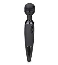 Laden Sie das Bild in den Galerie-Viewer, Schwarzer Fantasy Wand Massager mit 2 Aufsätzen