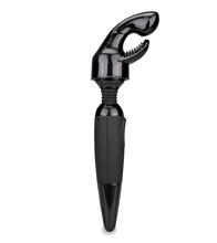 Laden Sie das Bild in den Galerie-Viewer, Schwarzer Fantasy Wand Massager mit 2 Aufsätzen