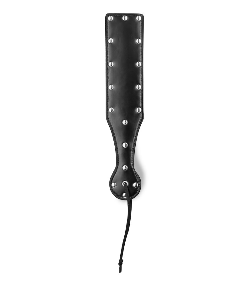 Schwarzes BDSM-Paddle mit Nieten
