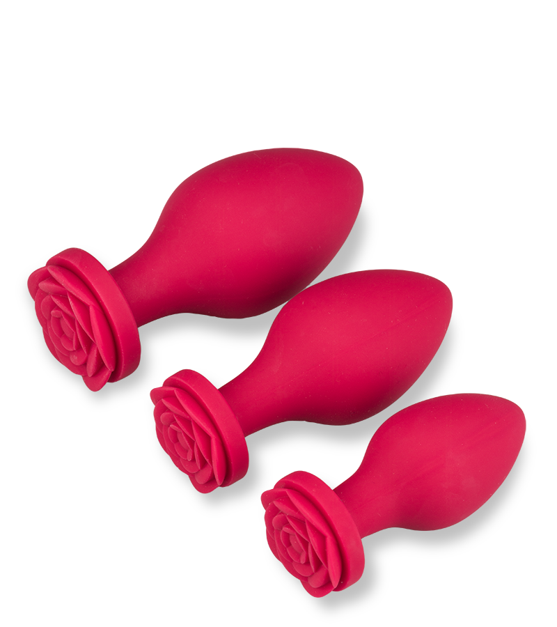 Set aus 3 Analplugs aus Silikon Forever