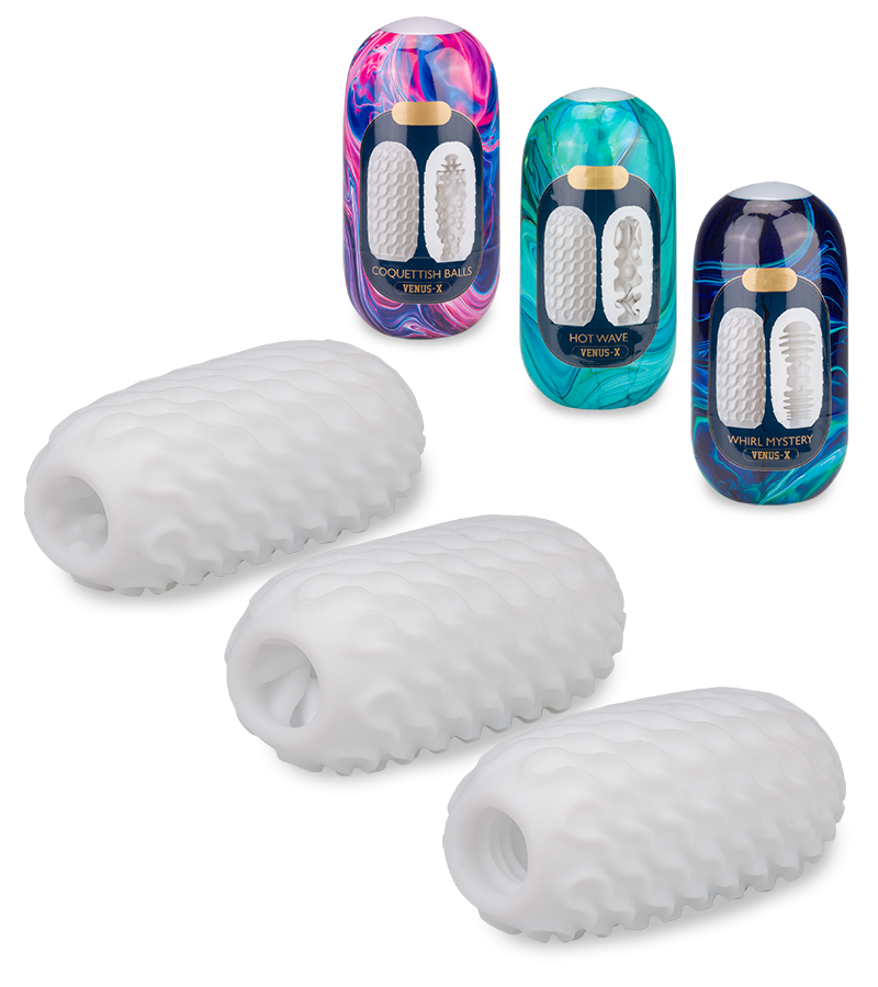 Set aus 3 Masturbationseiern Größe L
