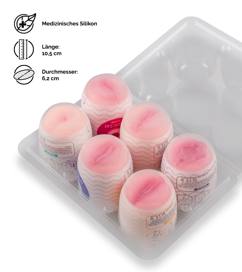 Set aus 6 Masturbationseiern Magic Cat