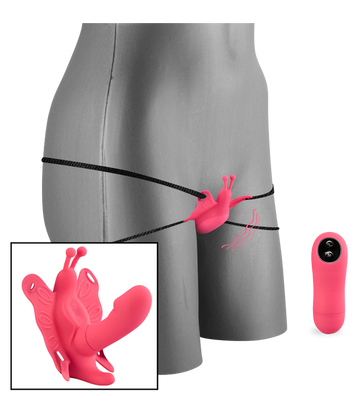 Slip-Vibrator aus Silikon mit Innendildo, 30 Modi