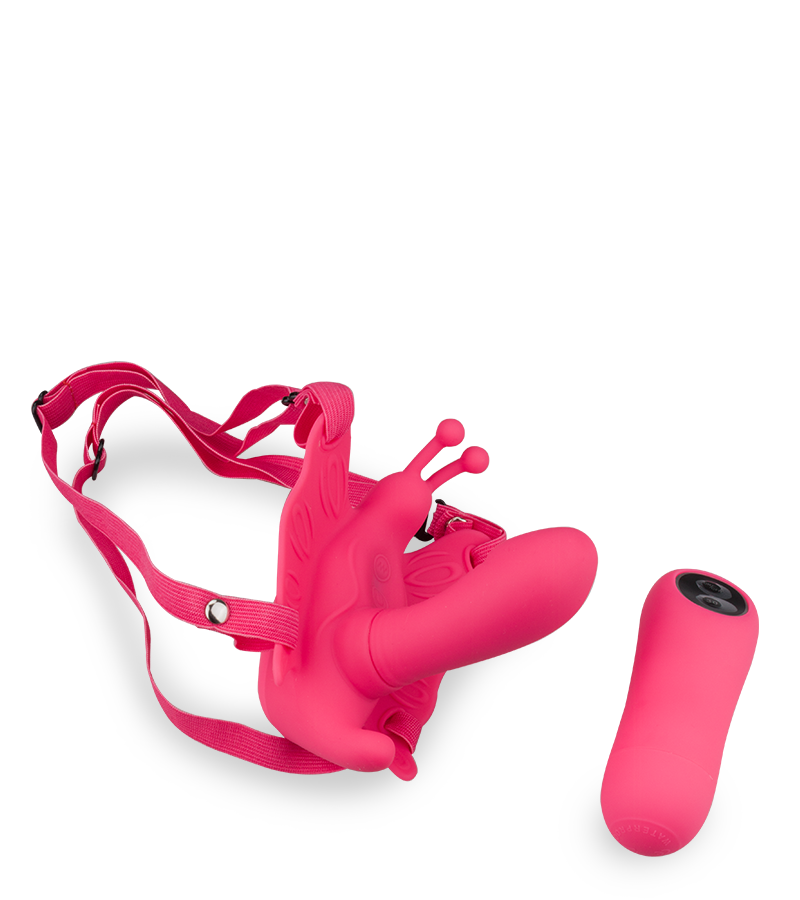 Slip-Vibrator aus Silikon mit Innendildo, 30 Modi