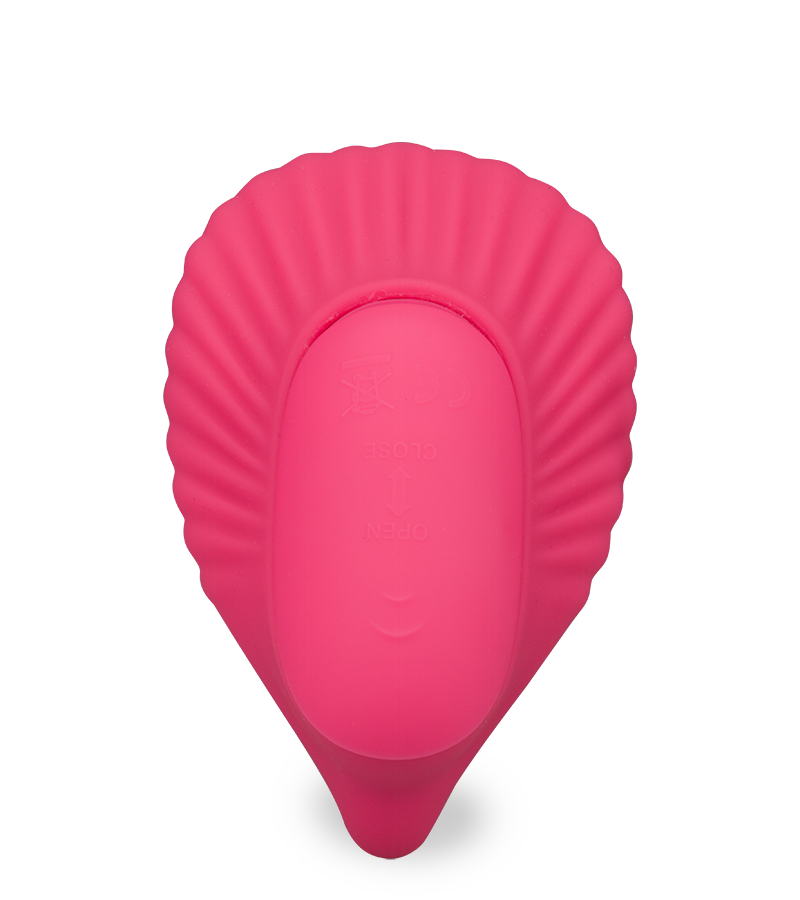 Slip-Vibrator mit Innendildo in Muschelform