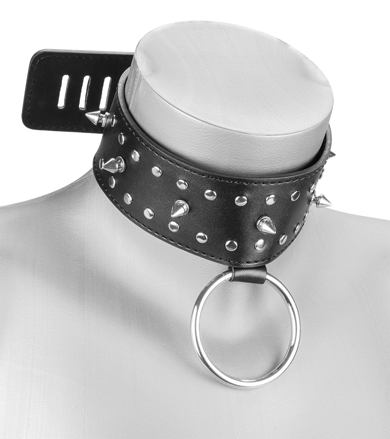 SM-Halsband mit Nieten und Schloss