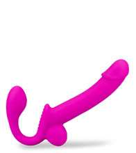 Laden Sie das Bild in den Galerie-Viewer, Strapless Strapon aus Silikon mit Spritzfunktion Nightlong