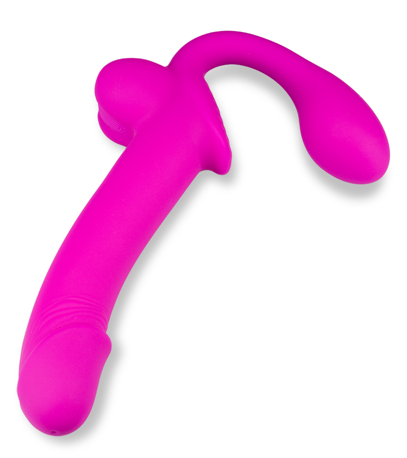 Strapless Strapon aus Silikon mit Spritzfunktion Nightlong