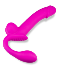 Laden Sie das Bild in den Galerie-Viewer, Strapless Strapon aus Silikon mit Spritzfunktion Nightlong