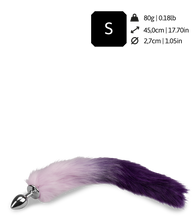 Laden Sie das Bild in den Galerie-Viewer, Tail-Plug mit Fuchsschwanz in Flieder und Violett