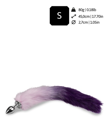 Tail-Plug mit Fuchsschwanz in Flieder und Violett