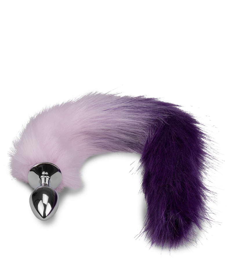 Tail-Plug mit Fuchsschwanz in Flieder und Violett