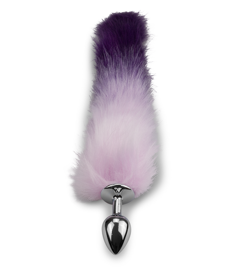 Tail-Plug mit Fuchsschwanz in Flieder und Violett