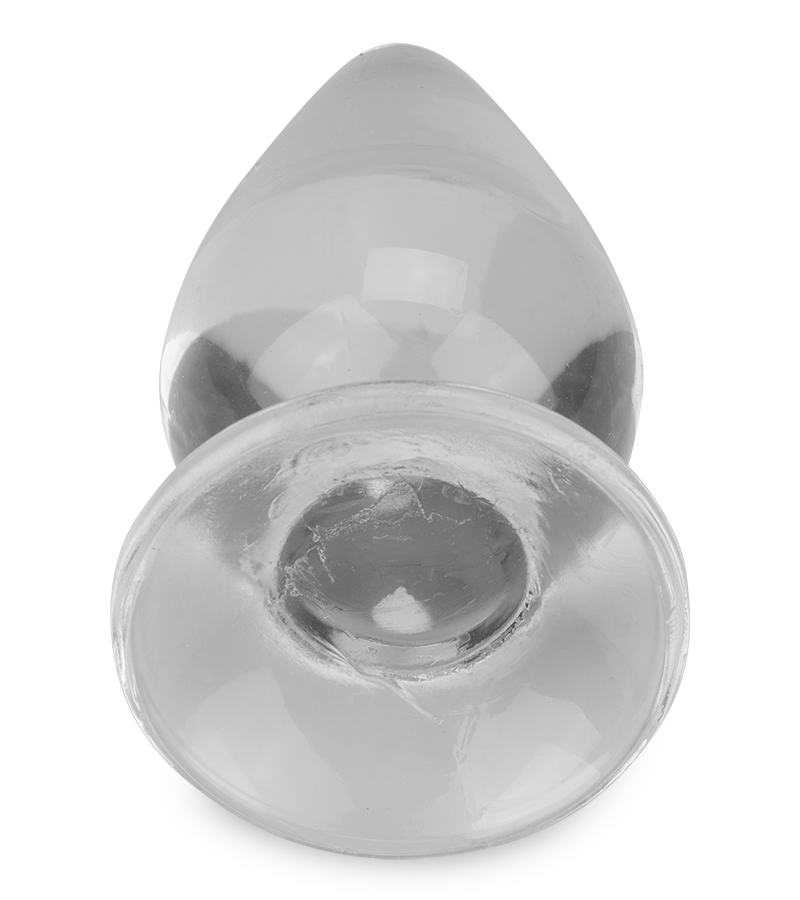 Transparenter Buttplug mit Saugfuß Softy