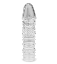 Laden Sie das Bild in den Galerie-Viewer, Transparentes Penissleeve mit Noppen und Rillenstruktur