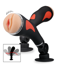 Laden Sie das Bild in den Galerie-Viewer, Vagina-Masturbator mit Vibrationsfunktion und Saugfuß