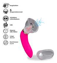Laden Sie das Bild in den Galerie-Viewer, Vagina-Pumpe mit Cunnilingus-Effekt, 2 Aufsätze