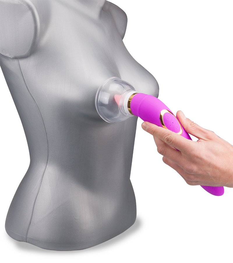 Vaginapumpe mit Zunge und Vibrator Destiny
