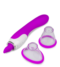 Laden Sie das Bild in den Galerie-Viewer, Vaginapumpe mit Zunge und Vibrator Torch