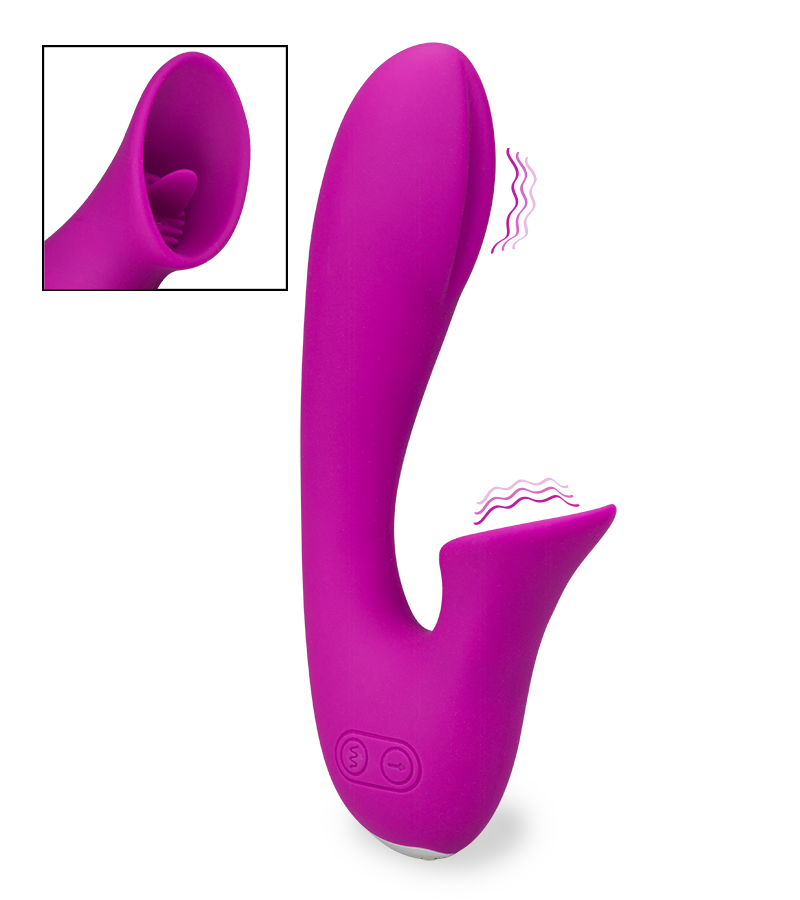 Vibrator mit Cunnilingus-Zunge 12 Modi